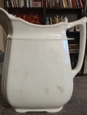 Vintage 1800's White Ceramic Pitcher